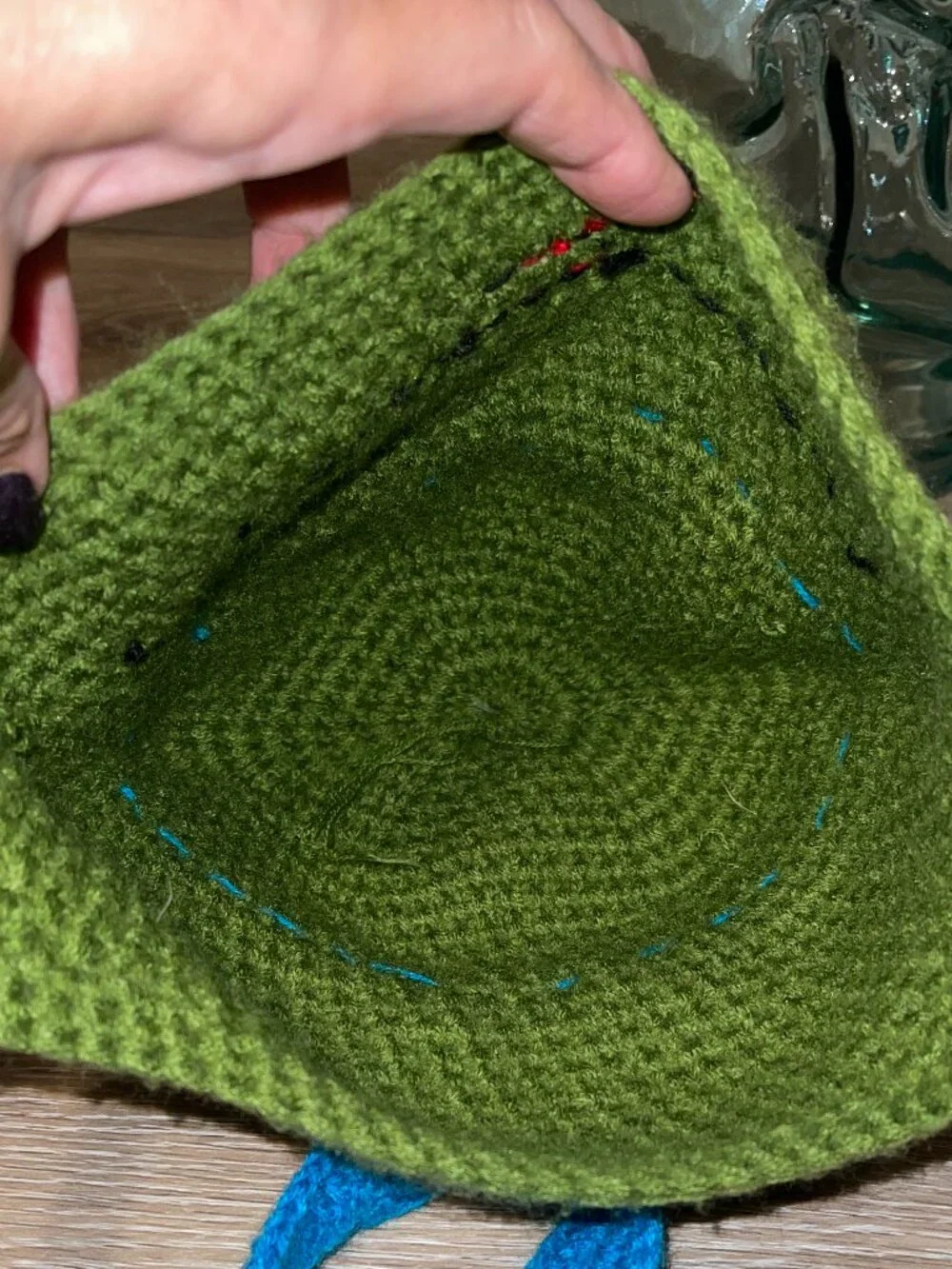 NEW HANDMADE TMNT LEONARDO CROCHET KNIT BEANIE CAP / HAT